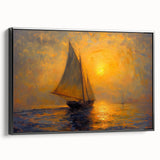 Sailing into Sunset Office Wall Art – Modern Corporate Decor