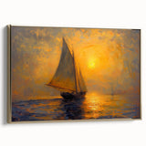 Sailing into Sunset Office Wall Art – Modern Corporate Decor