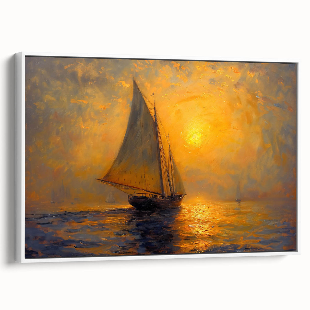 Sailing into Sunset Office Wall Art – Modern Corporate Decor