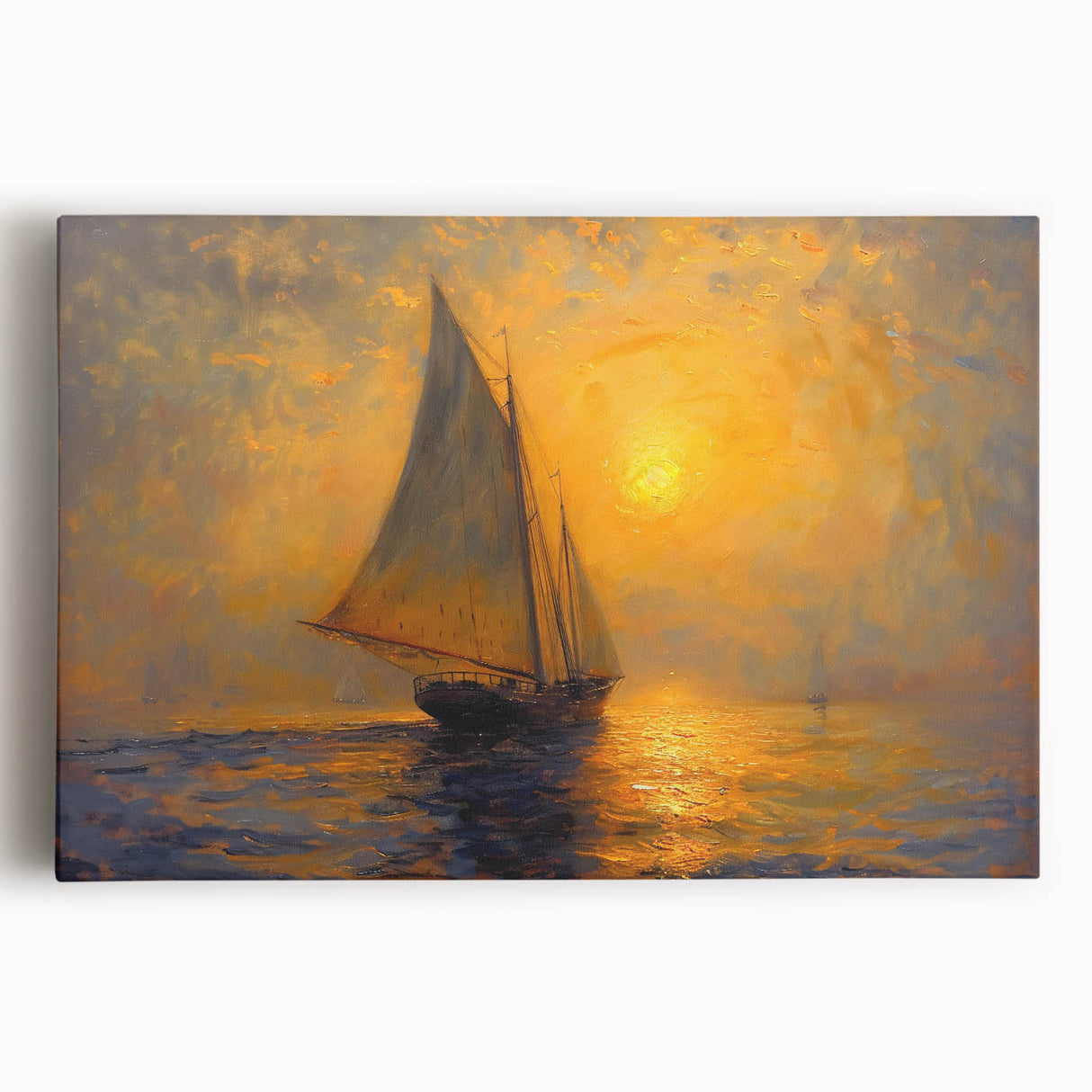 Sailing into Sunset Office Wall Art – Modern Corporate Decor