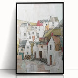 Framed abstract architecture wall art in black acrylic, showcasing geometric shapes and lines, perfect for modern interior decor. Ideal for contemporary settings.