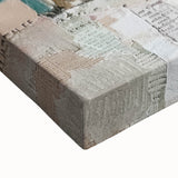 Abstract architectural wall art on stretched canvas, showcasing bold geometric shapes and vibrant colors, perfect for modern living spaces and decor enhancement.