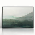 Framed acrylic wall art showcasing an abstract landscape design in vibrant colors, featuring a sleek black frame, perfect for modern home decor.