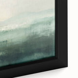 Close-up of a framed abstract landscape wall art piece showcasing vibrant colors and intricate textures, perfect for modern home decor and artistic expression.