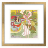 Colorful Art Deco Wall Art - Enchanting Garden Scene with Abstract Detail