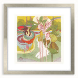 Colorful Art Deco Wall Art - Enchanting Garden Scene with Abstract Detail