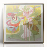 Colorful Art Deco Wall Art - Enchanting Garden Scene with Abstract Detail