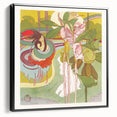 Colorful Art Deco Wall Art - Enchanting Garden Scene with Abstract Detail
