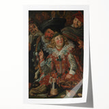 Baroque Art Print - Festive Banquet Scene with Rich Details