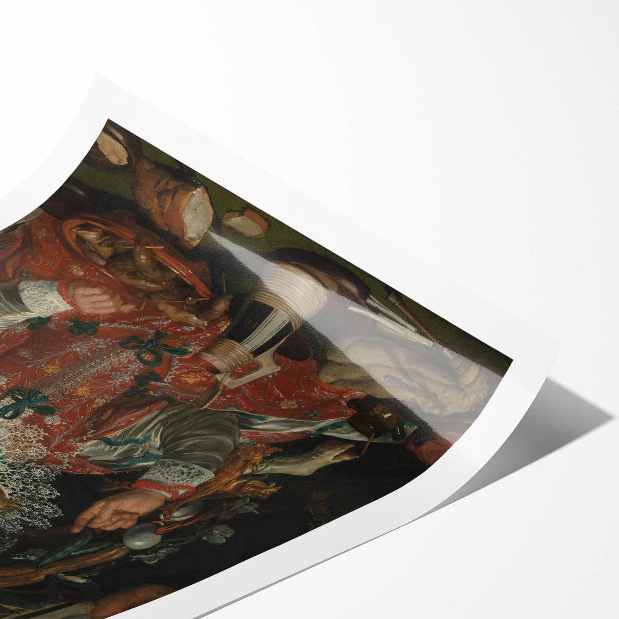 Baroque Art Print - Festive Banquet Scene with Rich Details