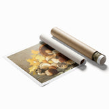 Extra large rolled canvas featuring a vibrant display of assorted fruits.