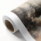 Christmas Acrylic Prints - Winter Scene with Majestic Elk on Canvas