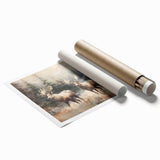 Christmas Acrylic Prints - Winter Scene with Majestic Elk on Canvas