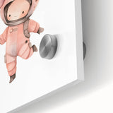 Girls Bedroom Art - Space Explorer with Balloon Kids Room Decor