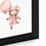 Girls Bedroom Art - Space Explorer with Balloon Kids Room Decor
