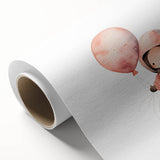 Girls Bedroom Art - Space Explorer with Balloon Kids Room Decor