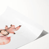 Girls Bedroom Art - Space Explorer with Balloon Kids Room Decor