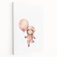 Girls Bedroom Art - Space Explorer with Balloon Kids Room Decor