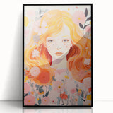 Kids Room Wall Art – Floral Portrait Children's Wall Art Prints