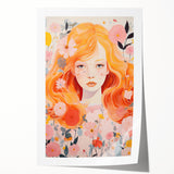 Kids Room Wall Art – Floral Portrait Children's Wall Art Prints