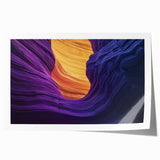 Stunning landscape print showcasing vibrant canyons with rich earthy tones, beautifully rolled for easy display and shipped in a protective cardboard tube. Ideal for home decor enthusiasts looking to enhance their space with natural beauty.