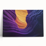 Stretched canvas artwork depicting vibrant canyons with rich colors and intricate textures, ideal for enhancing modern home decor and creating a serene atmosphere.