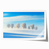 Scenic landscape print showcasing a vibrant countryside scene with rolling hills and lush greenery, rolled and ready for framing or display. Ideal for home decor and nature enthusiasts.