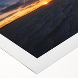 Desert landscape rolled canvas art showcasing vibrant colors and intricate details, elegantly packaged in a protective cardboard tube for easy display and storage.