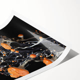 Extra large wall art featuring line art flowers in black on white, rolled canvas, ideal for large living room decor.