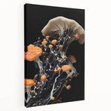 Large canvas print featuring close-up natural elements in muted earth tones, suitable for kitchen wall art.