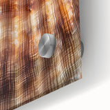 Large abstract floral art in vibrant pink and green hues on acrylic glass.