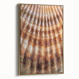 Framed canvas depicting a close-up floral design in muted gold and black tones, suitable for bedroom wall art.