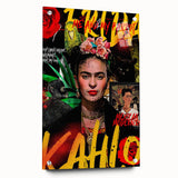 Frida Kahlo Pop Art Wall Art - Vibrant Mexican Modernism Canvas