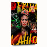Frida Kahlo Pop Art Wall Art - Vibrant Mexican Modernism Canvas