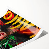 Frida Kahlo Pop Art Wall Art - Vibrant Mexican Modernism Canvas