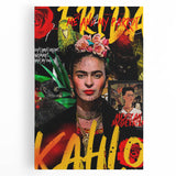 Frida Kahlo Pop Art Wall Art - Vibrant Mexican Modernism Canvas