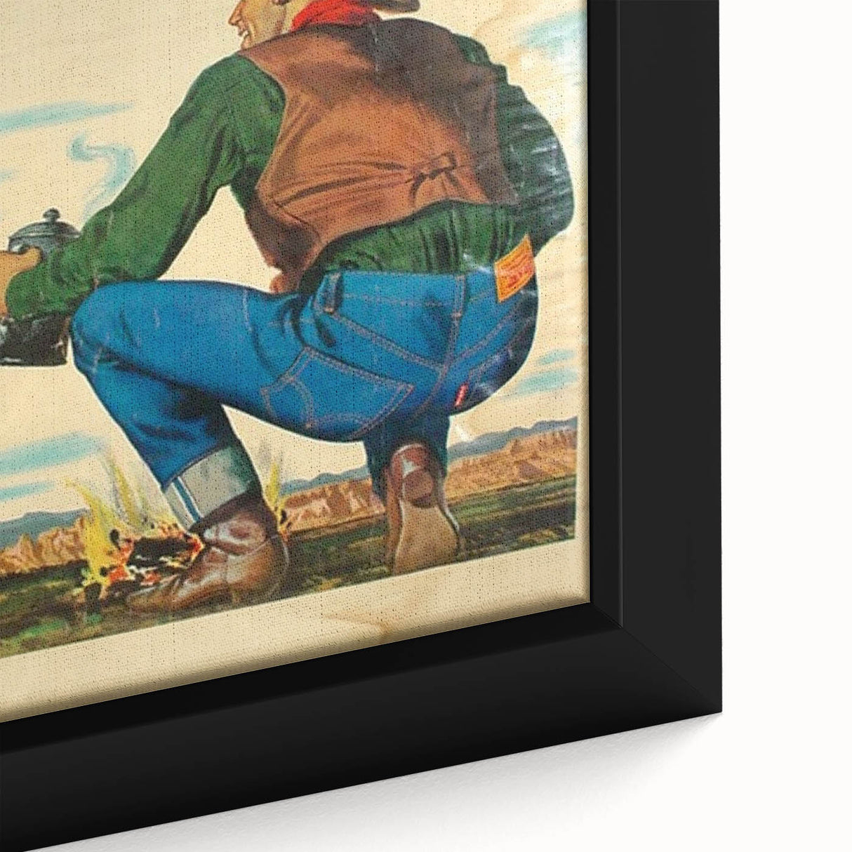 Vintage Levi’s Poster | First in the West Western Art Print