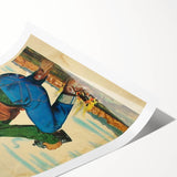 Vintage Levi’s Poster | First in the West Western Art Print