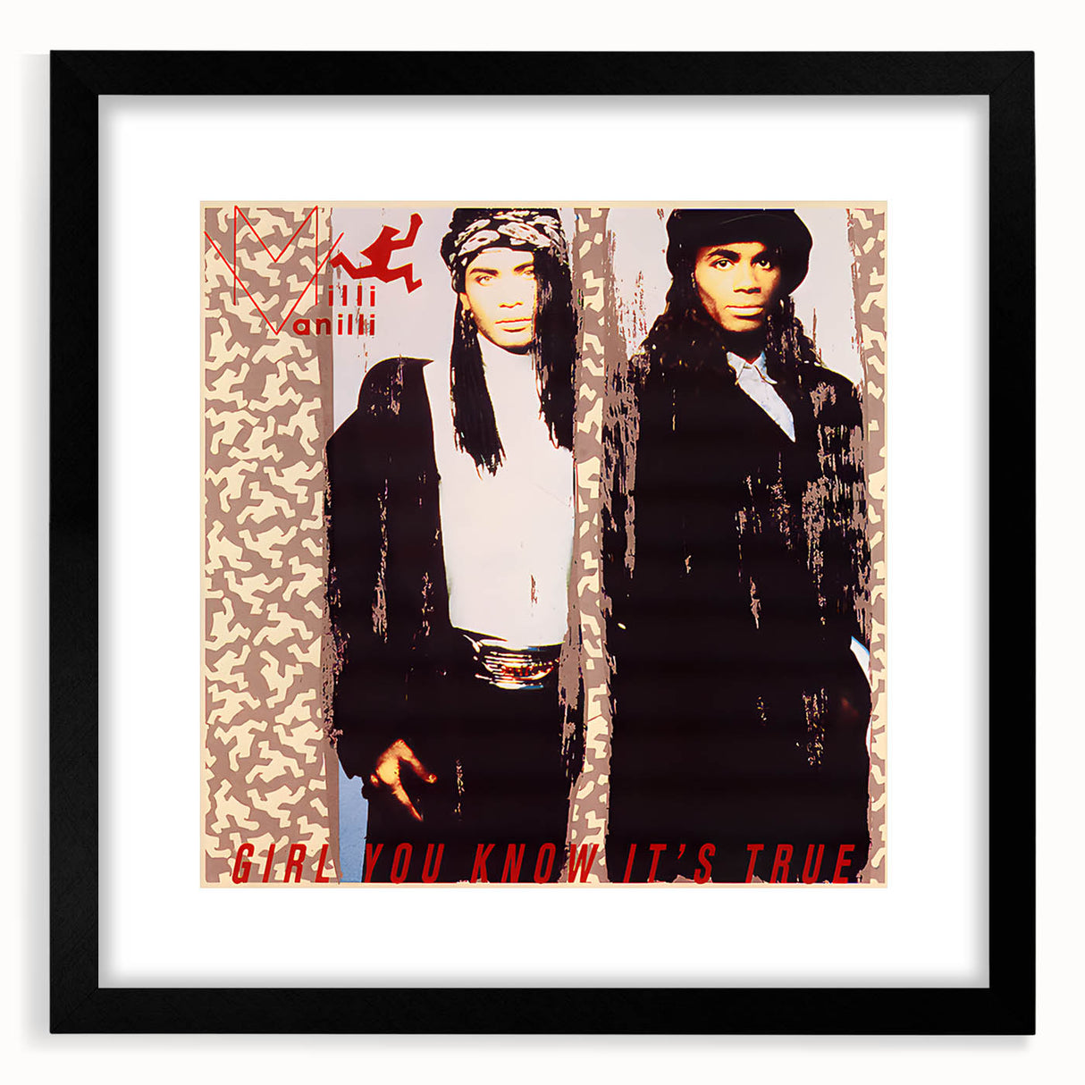 Milli Vanilli Girl You Know It's True Retro Wall Art – Vintage Canvas Print