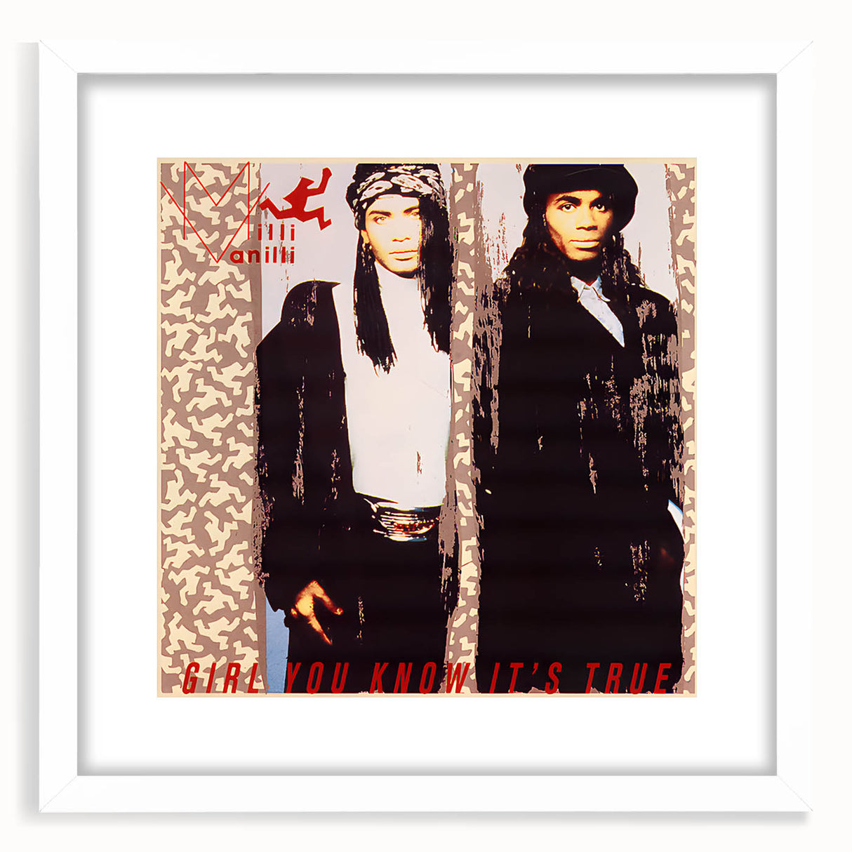 Milli Vanilli Girl You Know It's True Retro Wall Art – Vintage Canvas Print