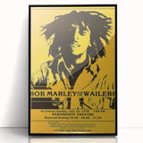 Vintage Bob Marley & The Wailers 1978 Concert Poster - Retro Music Art