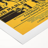 Vintage Bob Marley & The Wailers 1978 Concert Poster - Retro Music Art