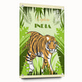 Explore India Retro Tiger Travel Poster | Vintage Jungle Art Print