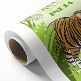 Explore India Retro Tiger Travel Poster | Vintage Jungle Art Print