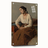 Poignant Realism Portrait | Melancholy Italian Woman by Camille Corot