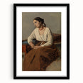 Poignant Realism Portrait | Melancholy Italian Woman by Camille Corot