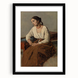 Poignant Realism Portrait | Melancholy Italian Woman by Camille Corot