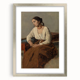 Poignant Realism Portrait | Melancholy Italian Woman by Camille Corot