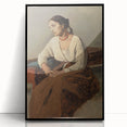 Poignant Realism Portrait | Melancholy Italian Woman by Camille Corot