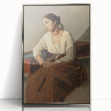 Poignant Realism Portrait | Melancholy Italian Woman by Camille Corot